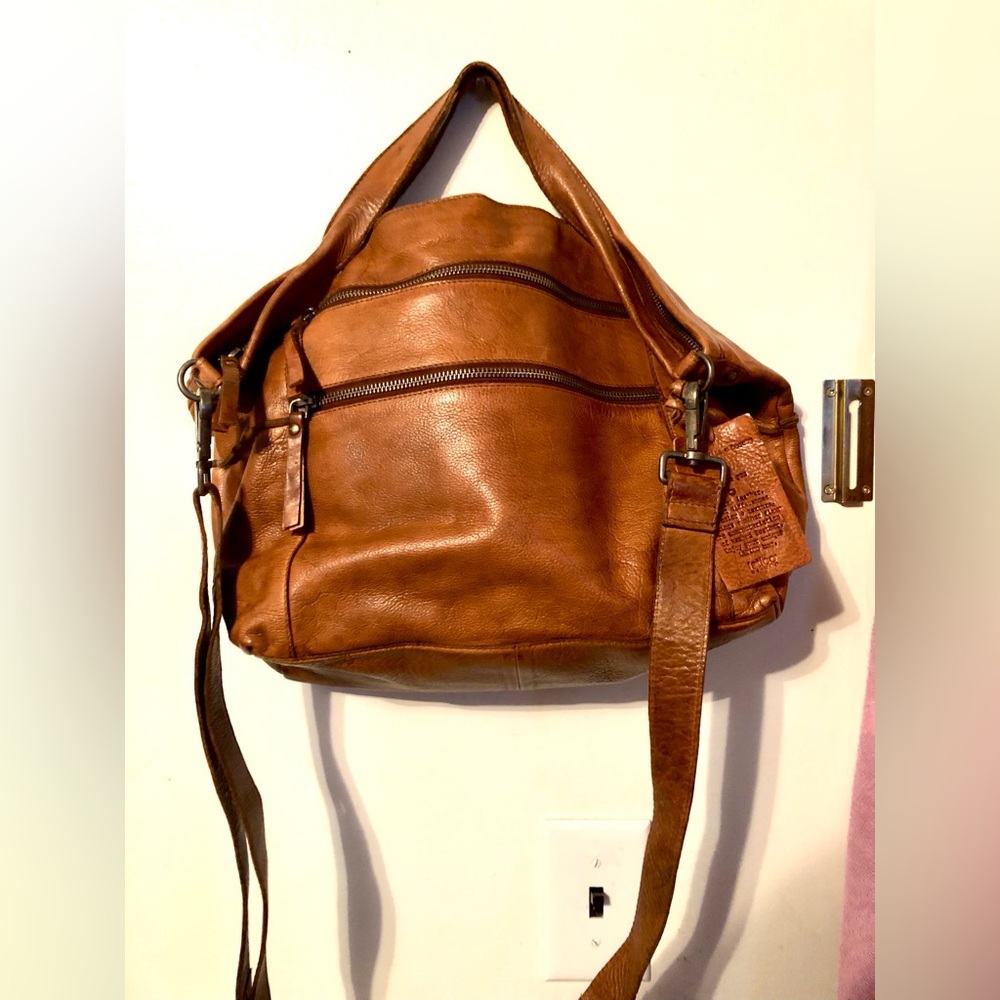 LATICO LEATHERS satchel/tote/crossbody in cognac *EXCELLENT CONDITION*